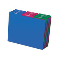 Poly Top Tab File Guides, 1-3-cut Top Tab, January To December, 8.5 X 11, Assorted Colors, 12-set
