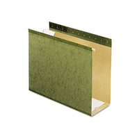 Extra Capacity Reinforced Hanging File Folders With Box Bottom, Letter Size, 1-5-cut Tab, Standard Green, 25-box
