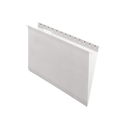 Colored Reinforced Hanging Folders, Legal Size, 1-5-cut Tab, Gray, 25-box