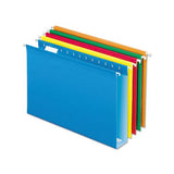 Extra Capacity Reinforced Hanging File Folders With Box Bottom, Legal Size, 1-5-cut Tab, Assorted, 25-box