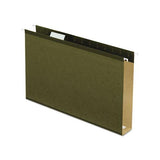 Extra Capacity Reinforced Hanging File Folders With Box Bottom, Legal Size, 1-5-cut Tab, Standard Green, 25-box