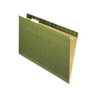 Reinforced Hanging File Folders, Legal Size, Straight Tab, Standard Green, 25-box