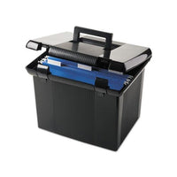 Portable File Boxes, Letter Files, 13.88" X 14" X 11.13", Black
