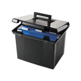 Portable File Boxes, Letter Files, 13.88" X 14" X 11.13", Black