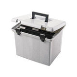 Portable File Boxes, Letter Files, 13.88" X 14" X 11.13", Granite