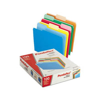 Interior File Folders, 1-3-cut Tabs, Letter Size, Assortment 2, 100-box