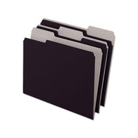 Interior File Folders, 1-3-cut Tabs, Letter Size, Black-gray, 100-box