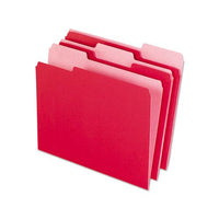 Interior File Folders, 1-3-cut Tabs, Letter Size, Red, 100-box