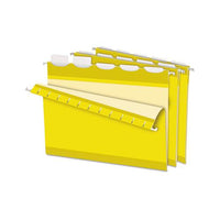 Ready-tab Colored Reinforced Hanging Folders, Letter Size, 1-5-cut Tab, Yellow, 25-box