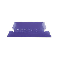 Transparent Colored Tabs For Hanging File Folders, 1-5-cut Tabs, Violet, 2" Wide, 25-pack