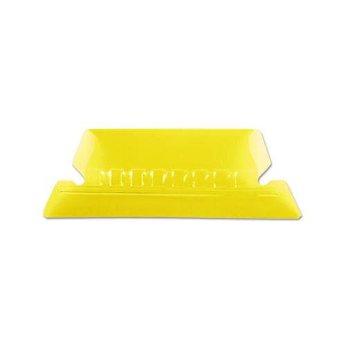 Transparent Colored Tabs For Hanging File Folders, 1-5-cut Tabs, Yellow, 2" Wide, 25-pack