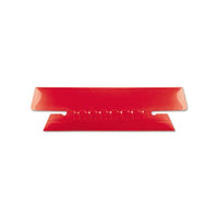 Transparent Colored Tabs For Hanging File Folders, 1-3-cut Tabs, Red, 3.5" Wide, 25-pack