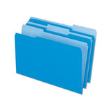Interior File Folders, 1-3-cut Tabs, Legal Size, Blue, 100-box
