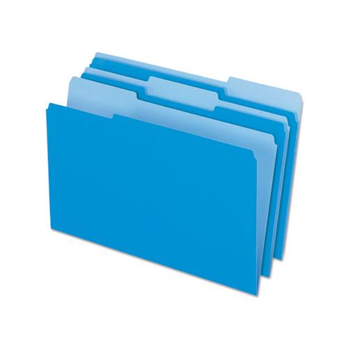 Interior File Folders, 1-3-cut Tabs, Legal Size, Blue, 100-box