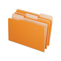 Interior File Folders, 1-3-cut Tabs, Legal Size, Orange, 100-box