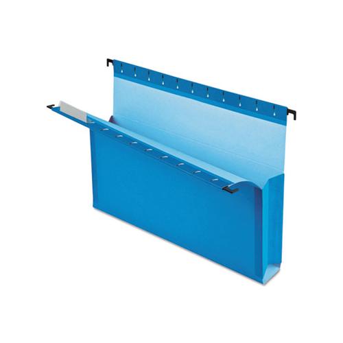 Surehook Reinforced Extra-capacity Hanging Box File, Letter Size, 1-5-cut Tab, Blue, 25-box