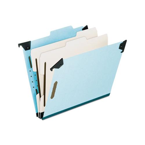 Hanging Classification Folders With Dividers, Letter Size, 2 Dividers, 2-5-cut Tab, Blue