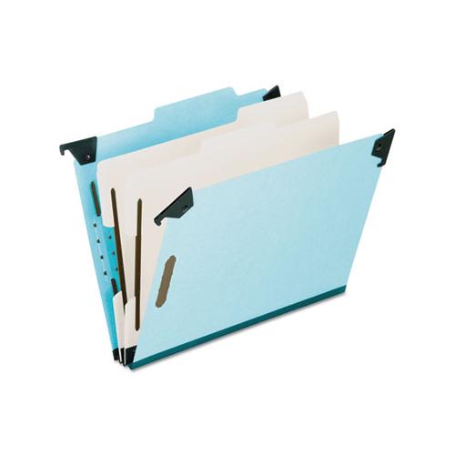 Hanging Classification Folders With Dividers, Legal Size, 2 Dividers, 2-5-cut Tab, Blue
