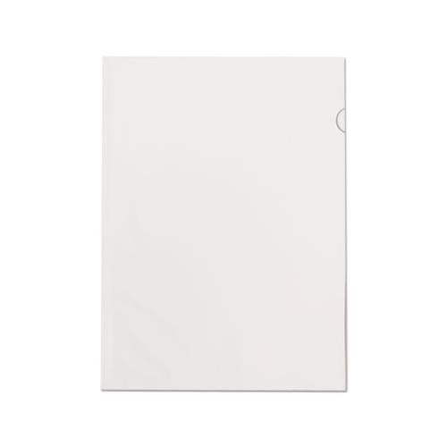 Poly Color Transparent File Jackets, Letter Size, Clear, 50-box