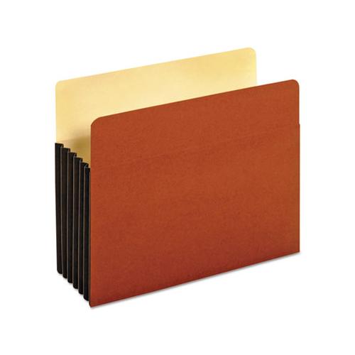 File Pocket W- Tyvek, 5.25" Expansion, Letter Size, Redrope, 10-box