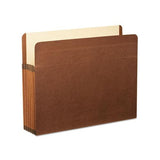 Premium Reinforced Expanding File Pockets, 5.25" Expansion, Letter Size, Red Fiber, 5-box