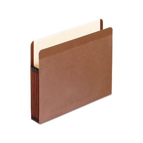 Premium Reinforced Expanding File Pockets, 5.25" Expansion, Legal Size, Red Fiber, 5-box