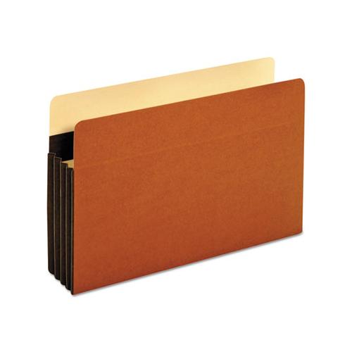 Heavy-duty File Pockets, 3.5" Expansion, Legal Size, Redrope, 25-box