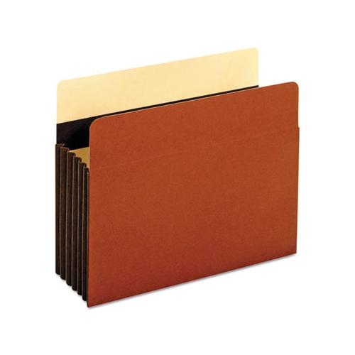 Heavy-duty File Pockets, 5.25" Expansion, Letter Size, Redrope, 10-box