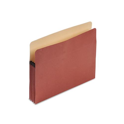 Earthwise By Pendaflex 100% Recycled File Pockets, 3.5" Expansion, Letter Size, Red Fiber