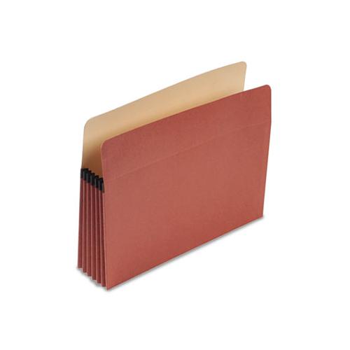 Earthwise By Pendaflex 100% Recycled File Pockets, 5.25" Expansion, Letter Size, Red Fiber