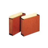 File Cabinet Pockets, 3.5" Expansion, Letter Size, Redrope, 10-box