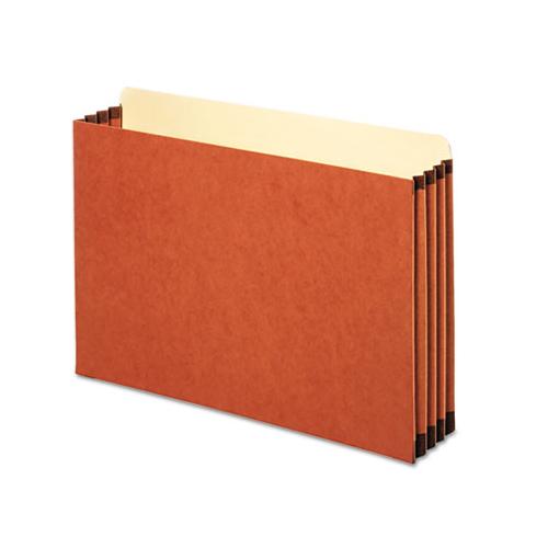 File Cabinet Pockets, 3.5" Expansion, Legal Size, Redrope, 10-box