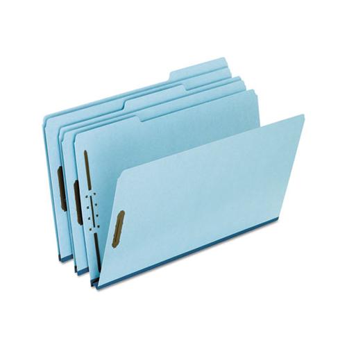 Heavy-duty Pressboard Folders W- Embossed Fasteners, Legal Size, Blue, 25-box