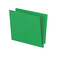 Colored End Tab Folders With Reinforced 2-ply Straight Cut Tabs, Letter Size, Green, 100-box