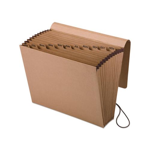 Kraft Indexed Expanding File, 12 Sections, 1-12-cut Tab, Letter Size, Brown