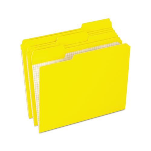 Double-ply Reinforced Top Tab Colored File Folders, 1-3-cut Tabs, Letter Size, Yellow, 100-box