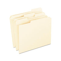 Reinforced Top File Folders, 1-3-cut Tabs, Right Position, Letter Size, Manila, 100-box