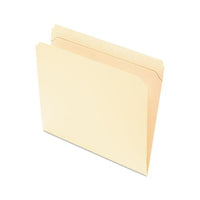 Reinforced Top File Folders, Straight Tab, Letter Size, Manila, 100-box