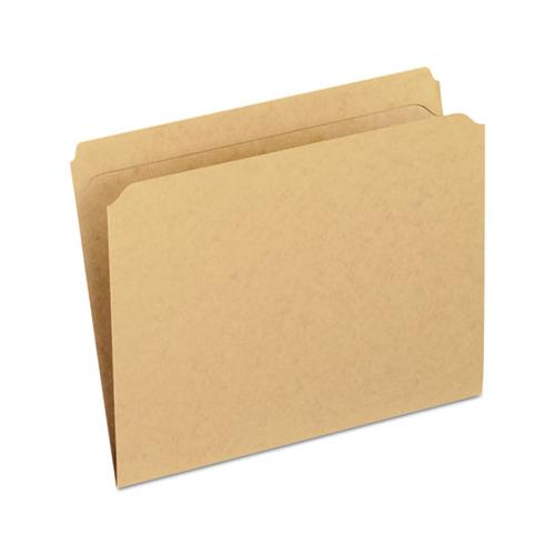 Dark Kraft File Folders With Double-ply Top, Straight Tab, Letter Size, Kraft, 100-box