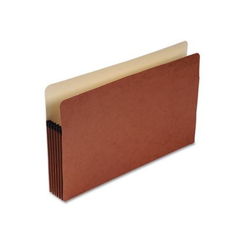 Pocket File, 5.25" Expansion, Legal Size, Red Fiber