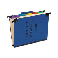 Hanging Style Personnel Folders, 1-3-cut Tabs, Center Position, Letter Size, Blue