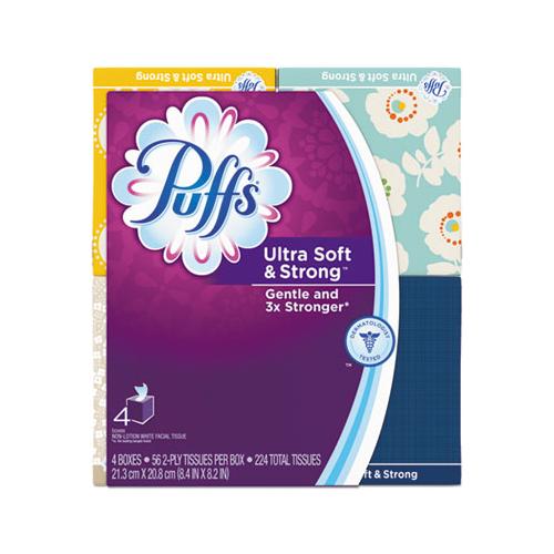 Ultra Soft Facial Tissue, 2-ply, White, 56 Sheets-box, 4 Boxes-pack