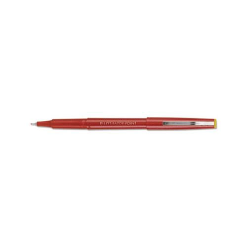 Razor Point Stick Porous Point Marker Pen, 0.3mm, Red Ink-barrel, Dozen