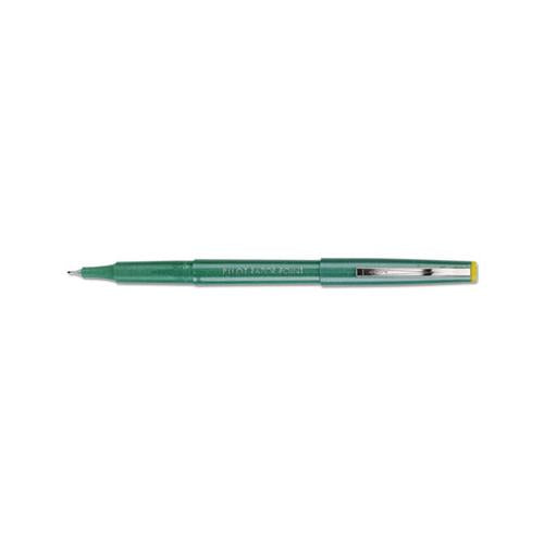 Razor Point Stick Porous Point Marker Pen, 0.3mm, Green Ink-barrel, Dozen