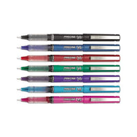 Precise V5 Stick Roller Ball Pen, 0.5mm, Assorted Ink-barrel, 7-pack