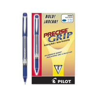 Precise Grip Stick Roller Ball Pen, Bold 1mm, Blue Ink, Blue Barrel