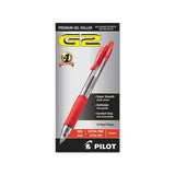 G2 Premium Retractable Gel Pen, 0.5 Mm, Red Ink, Smoke Barrel, Dozen