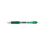 G2 Premium Retractable Gel Pen, 0.5 Mm, Green Ink, Smoke Barrel, Dozen