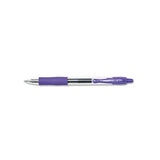 G2 Premium Retractable Gel Pen, 0.5 Mm, Purple Ink, Smoke Barrel, Dozen