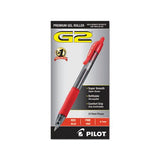 G2 Premium Retractable Gel Pen, 0.7 Mm, Red Ink, Smoke Barrel, Dozen